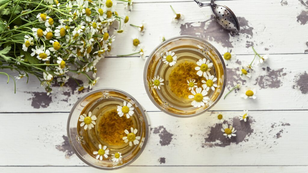 tisane camomille contre le mal du coeur