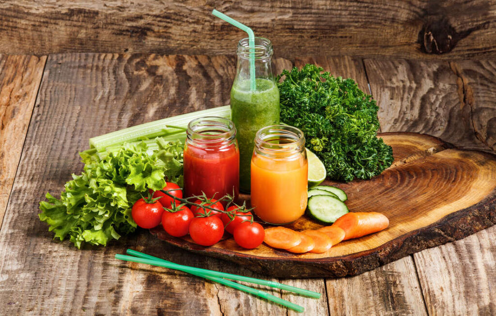 Jus de légumes détoxifiant