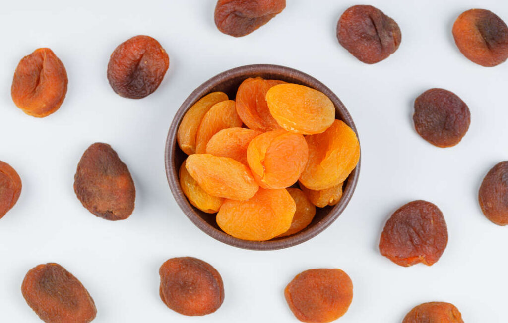 Abricots secs riche en fer