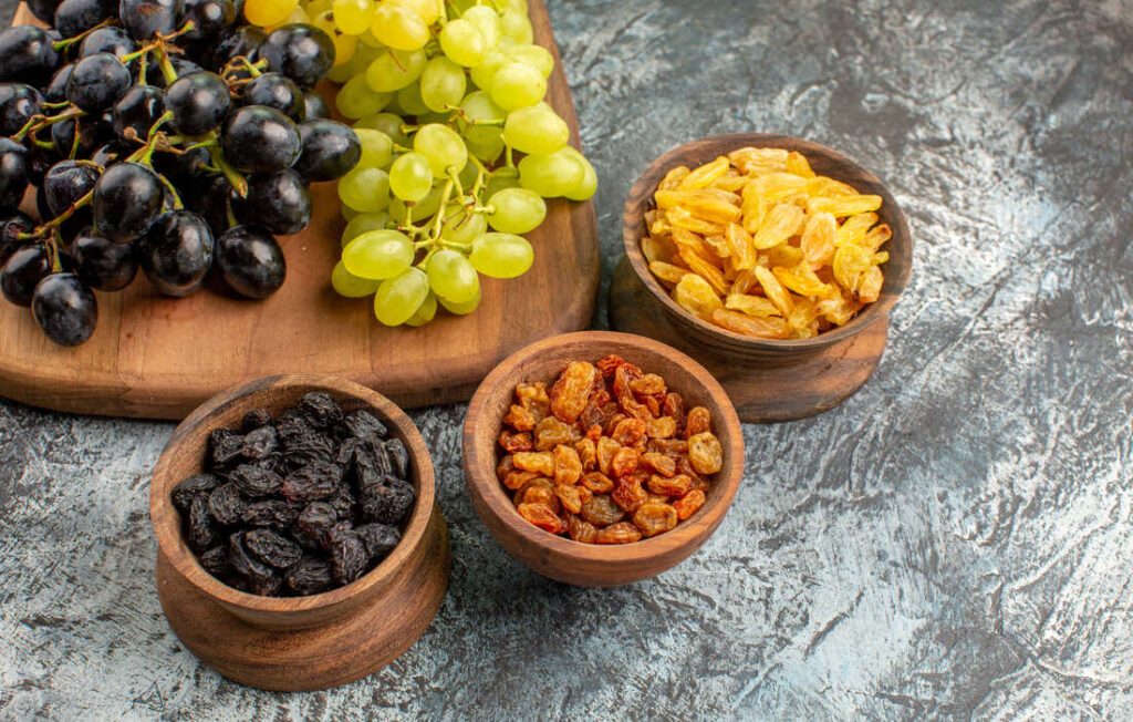 Raisins secs contenant beaucoup de fer